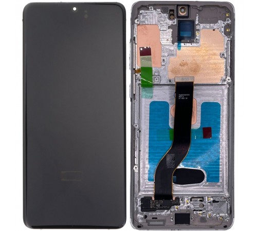 Дисплей для Samsung G985 Galaxy S20 Plus, G986 Galaxy S20 Plus 5G, белый (Cloud White), с рамкой, High Copy (OLED) Дисплей для Samsung G985 Galaxy S20 Plus, G986 Galaxy S20 Plus 5G, белый (Cloud White), с рамкой, High Copy (OLED)