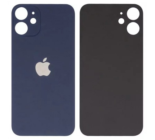 Задняя панель корпуса для iPhone 12 mini, синяя, big hole