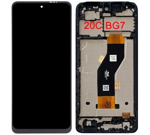Дисплей для Tecno Spark 20C (BG7), чорний, з рамкою, Original (PRC)