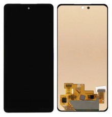 Дисплей для Samsung A536 Galaxy A53 5G, черный, на версии Android 14 и выше работать не будет!, без рамки, High Copy с широким ободком, (OLED)