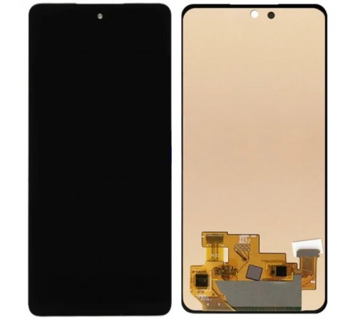 Дисплей для Samsung A536 Galaxy A53 5G, черный, на версии Android 14 и выше работать не будет!, без рамки, High Copy с широким ободком, (OLED)