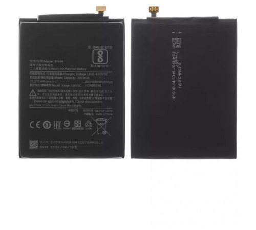 Аккумулятор BN4A для Xiaomi Redmi Note 7, Redmi Note 7 Pro, Li-Polymer, 3,85 B, 4000 мАч, High Copy без логотипа, M1901F7G, M1901F7H, M1901F7I Аккумулятор BN4A для Xiaomi Redmi Note 7, Redmi Note 7 Pro, Li-Polymer, 3,85 B, 4000 мАч, High Copy без логотипа, M1901F7G, M1901F7H, M1901F7I