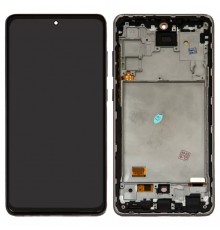 Дисплей для Samsung A725 Galaxy A72, A726 Galaxy A72 5G, чорний, з рамкою, High Copy original LCD size, (OLED)