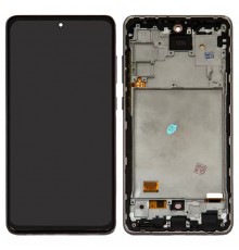 Дисплей для Samsung A725 Galaxy A72, A726 Galaxy A72 5G, черный, с рамкой, High Copy original LCD size, (OLED)