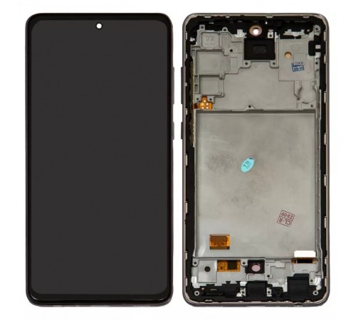 Дисплей для Samsung A725 Galaxy A72, A726 Galaxy A72 5G, чорний, з рамкою, High Copy original LCD size, (OLED)