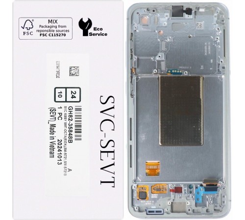 Дисплей для Samsung S721 Galaxy S24 FE, серебристый (Blue, Yellow, Gray, Mint), с рамкой, Original, сервисная упаковка, #GH82-35848B Дисплей для Samsung S721 Galaxy S24 FE, серебристый (Blue, Yellow, Gray, Mint), с рамкой, Original, сервисная упаковка, #GH82-35848B