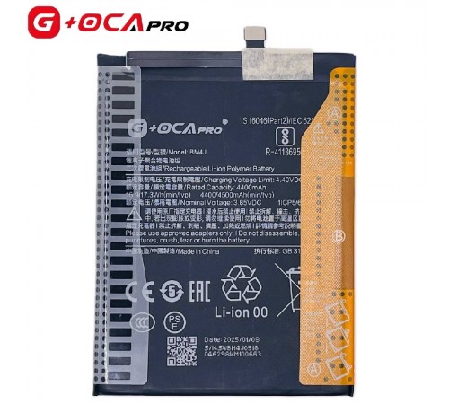 Акумулятор G+OCA Pro BM4J для Xiaomi Redmi Note 8 Pro, Li-Polymer, 3,85 В, 4500 мАг, M1906G7I, M1906G7G