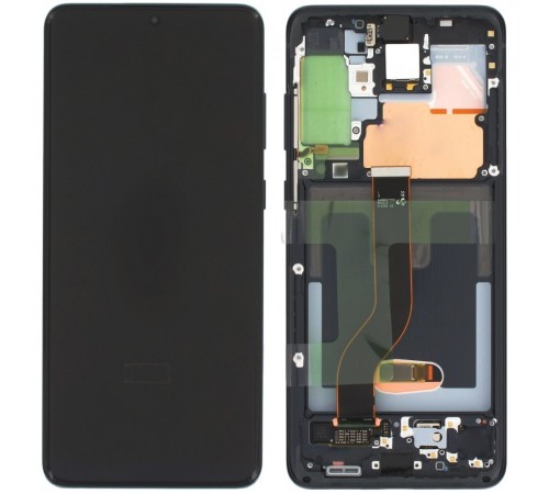 Дисплей для Samsung G985 Galaxy S20 Plus, G986 Galaxy S20 Plus 5G, чорний (Cosmic Black), з рамкою, High Copy original LCD size, (OLED)