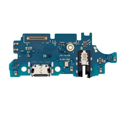 Шлейф для Samsung A155 Galaxy A15, A156 Galaxy A15 5G, M156 Galaxy M15, коннектора зарядки, коннектора наушников, микрофона, плата зарядки