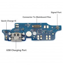 Шлейф для Motorola Moto E6 Plus XT2052-2, коннектора зарядки, микрофона, Original (PRC)