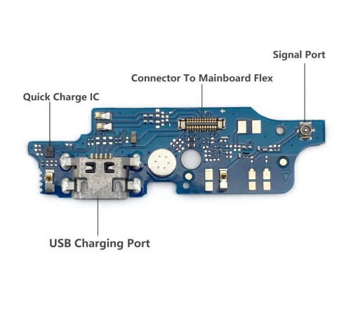 Шлейф для Motorola Moto E6 Plus XT2052-2, коннектора зарядки, микрофона, Original (PRC)
