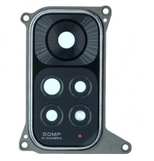 Скло камери для Xiaomi Redmi Note 11, чорне, з рамкою