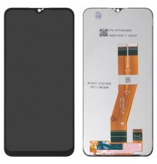 Дисплей для Samsung A037F Galaxy A03s, чорний, Best copy, без рамки, Copy, з жовтим шлейфом, (160,5x72 mm)