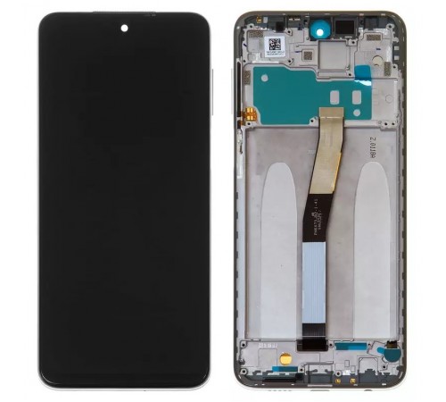 Дисплей для Xiaomi Redmi Note 9 Pro, Redmi Note 9S, білий (Glacier White), з рамкою, High Copy M2003J6B2G, M2003J6A1G