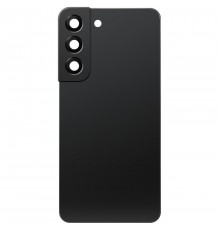 Задня панель корпуса для Samsung S901B Galaxy S22 5G, чорна (Phantom Black) + скло камери