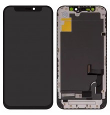 Дисплей для iPhone 12 mini, черный, с рамкой, Copy, (TFT), ZY, LTPS