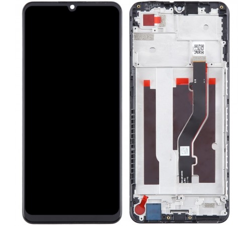 Дисплей для ZTE Blade A72 4G, чорний, з рамкою, Original (PRC)
