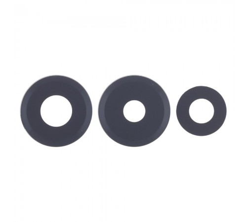 Скло камери для Xiaomi Redmi Note 14 5G, чорне, комплект 3 шт.