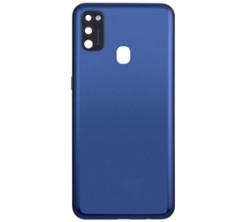 Задняя панель корпуса для Samsung M215 Galaxy M21, синяя (Midnight Blue) + стекло камеры