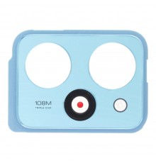 Скло камери для Xiaomi Poco X5 Pro, синє, з рамкою