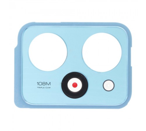 Стекло камеры для Xiaomi Poco X5 Pro, синее, с рамкой