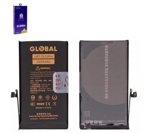 Акумулятор Mechanic для Apple iPhone 12, iPhone 12 Pro, Li-Polymer, 3,83 В, 3200 мА·г, підвищена ємність, original IC