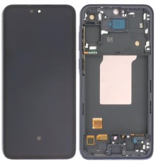 Дисплей для Samsung A556 Galaxy A55, синий, с рамкой, High Copy (OLED)