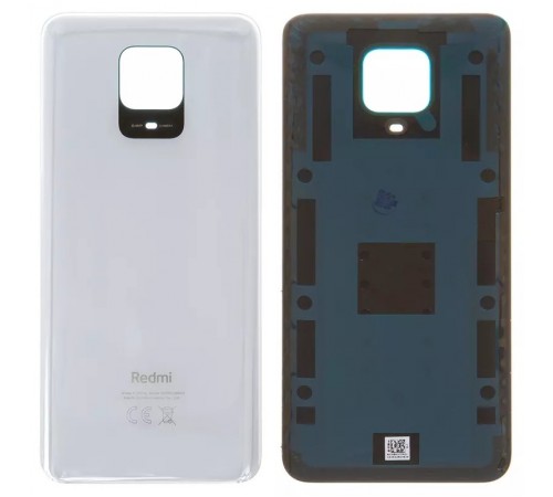 Задняя панель корпуса для Xiaomi Redmi Note 9 Pro, Redmi Note 9 Pro Max, белая (Glacier White), 64 Мп