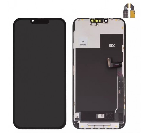 Дисплей для iPhone 13 Pro Max, чорний, з рамкою, High Copy без мікросхеми, (OLED), GX OEM hard Дисплей для iPhone 13 Pro Max, чорний, з рамкою, High Copy без мікросхеми, (OLED), GX OEM hard