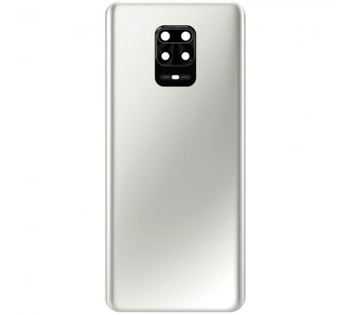 Задняя панель корпуса для Xiaomi Redmi Note 9 Pro, Redmi Note 9 Pro Max, белая (Glacier White) + стекло камеры, 64 Мп