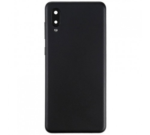Задняя панель корпуса для Samsung A022F Galaxy A02, черная + стекло камеры, Copy Задняя панель корпуса для Samsung A022F Galaxy A02, черная + стекло камеры, Copy