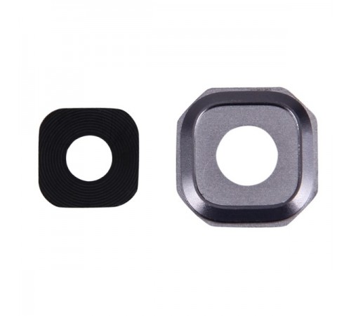 Скло камери для Samsung A500 Galaxy A5, чорне, з рамкою