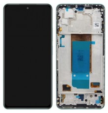 Дисплей для Xiaomi Poco F4, зелений (Nebula Green), з рамкою, Original (PRC) (переклеєне скло)