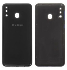 Задняя панель корпуса для Samsung M205F/DS Galaxy M20, черная + стекло камеры