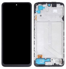 Дисплей для Xiaomi Poco M5s, Redmi Note 10, Redmi Note 10S, чорний, з рамкою, Copy (TFT), M2101K7AI, M2101K7AG
