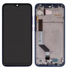 Дисплей для Xiaomi Redmi Note 7, Redmi Note 7 Pro, синій (Blue), з широким обідком, з рамкою, Copy, M1901F7G, M1901F7H, M1901F7I