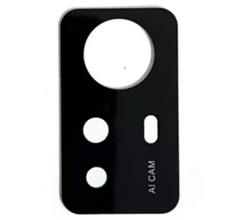 Стекло камеры для Xiaomi Redmi Note 12S, черное, без рамки