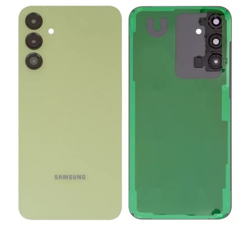 Задняя панель корпуса для Samsung A155 Galaxy A15, A156 Galaxy A15 5G, желтая (Personality Yellow) + стекло камеры