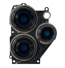 Стекло камеры для Xiaomi Redmi 12, черный, с рамкой