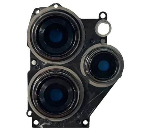 Стекло камеры для Xiaomi Redmi 12, черный, с рамкой