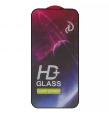 Защитное стекло ASP для Apple iPhone 15 Plus, iPhone 16 Plus, совместимо с чехлом, Full Glue, черный