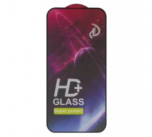 Захисне скло ASP для Apple iPhone 15 Plus, iPhone 16 Plus, сумісне з чохлом, Full Glue, чорне 