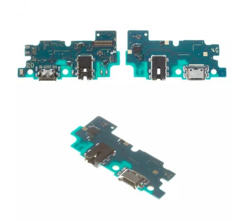 Шлейф для Samsung A205F/DS Galaxy A20, коннектора зарядки, коннектора наушников, микрофона, плата зарядки, High Copy