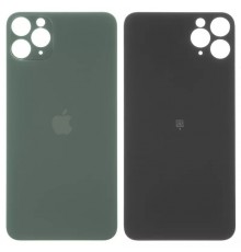 Задня панель корпусу для iPhone 11 Pro, зелена, не потрібно знімати скло камери, big hole, matte midnight green
