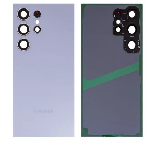 Задняя панель корпуса для Samsung S928 Galaxy S24 Ultra, голубая (Titanium Blue) + стекло камеры