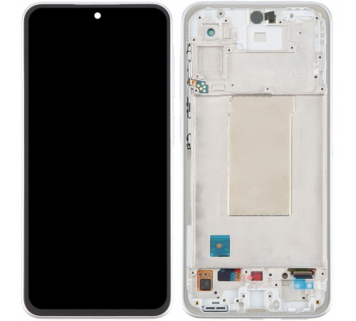 Дисплей для Samsung A366 Galaxy A36, з рамкою, білий (White), Original (PRC)