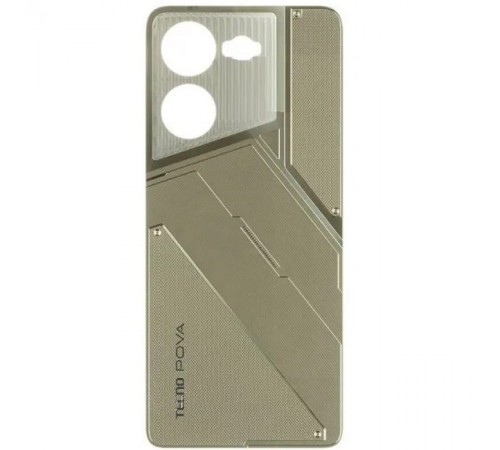 Задня панель корпусу для Tecno Pova 5 (LH7n), золота (Amber Gold), Copy