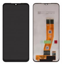 Дисплей для Samsung A145 Galaxy A14, черный, без рамки, с желтым шлейфом, (Box)