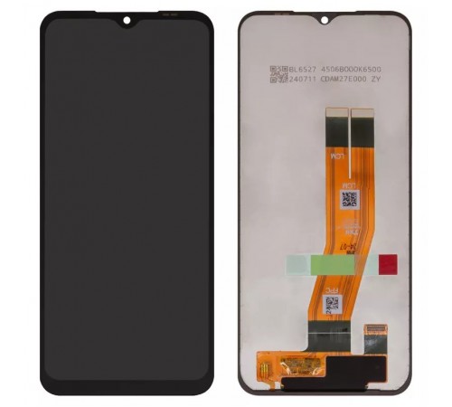 Дисплей для Samsung A145 Galaxy A14, черный, без рамки, с желтым шлейфом, (Box)