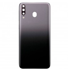 Задняя панель корпуса для Samsung M305F/DS Galaxy M30, черная, Copy + стекло камеры